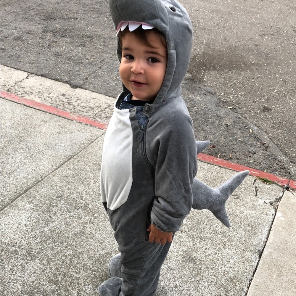 Kids Shark Costume - Gray and White/ shark bite xl - Picture 2 of 5